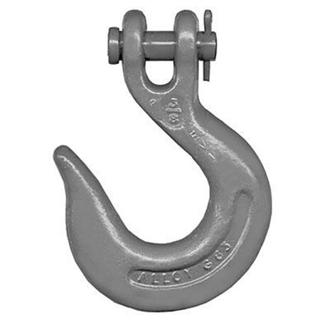Cm Grade 63 Alloy Steel Clevis Slip Hook, Painted Orange, 0.31 in. Trade 490-M905A